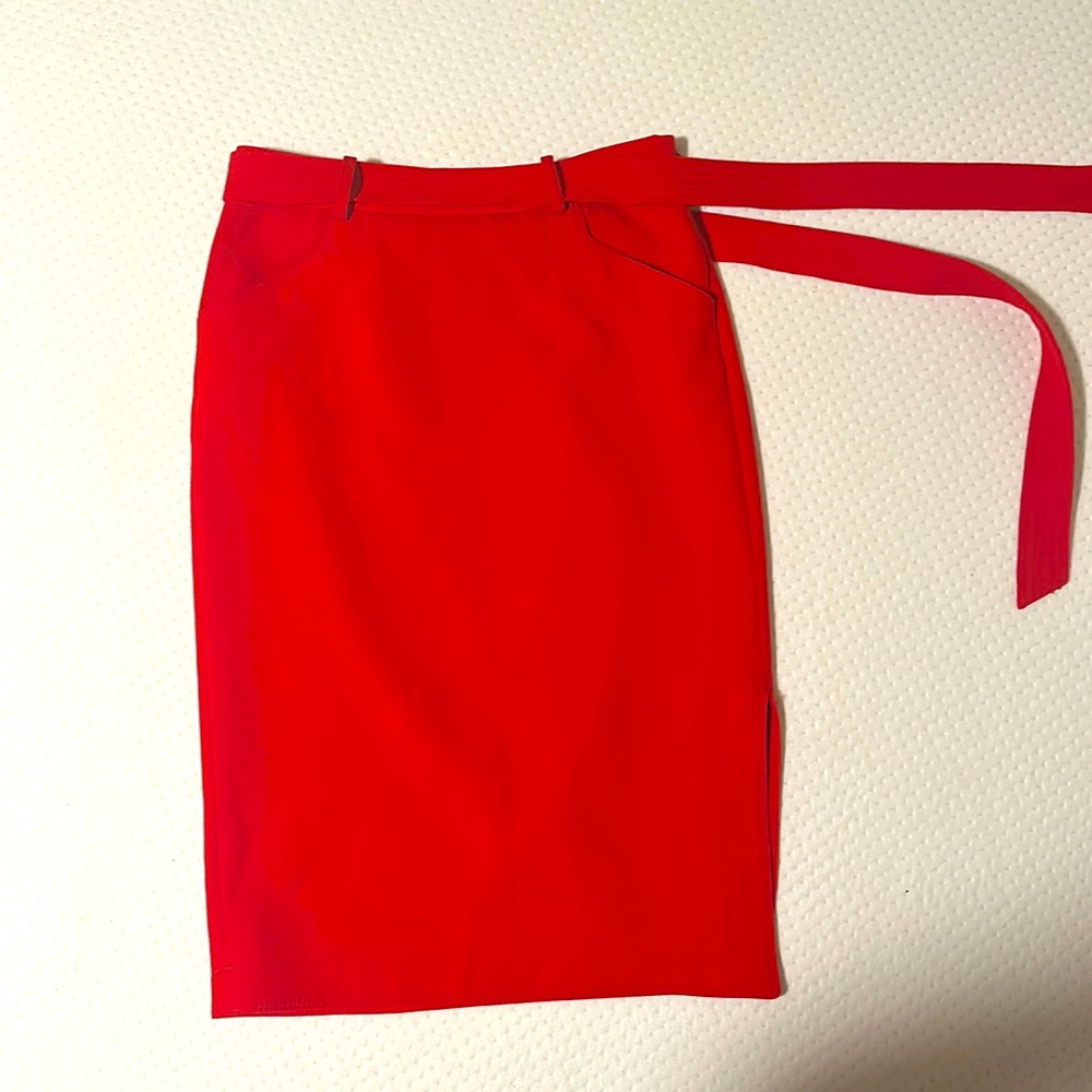 Bright red Banana Republic pencil skirt, size 0